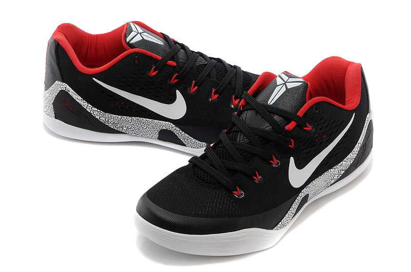 Nike Kobe Bryant 9 Low Black Red White For Women - Click Image to Close