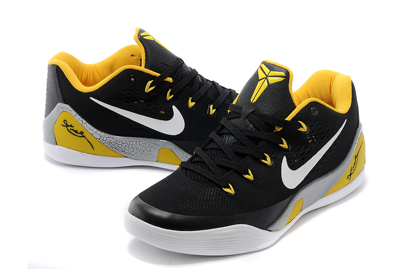 Nike Kobe Bryant 9 Low Black Yellow White For Women - Click Image to Close