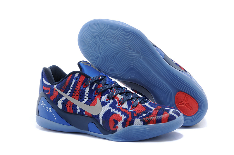 Nike Kobe Bryant 9 Low Blue Red Black For Women - Click Image to Close