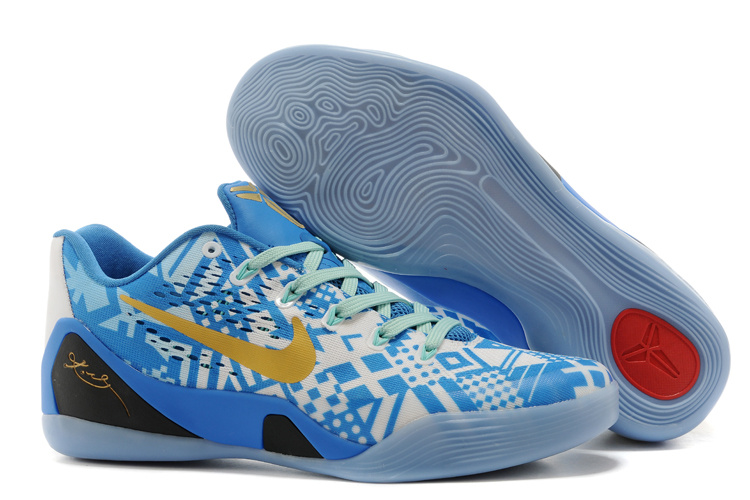 Nike Kobe Bryant 9 Low Blue White Black For Women - Click Image to Close