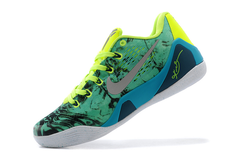 Nike Kobe Bryant 9 Low Green Blue White For Women - Click Image to Close