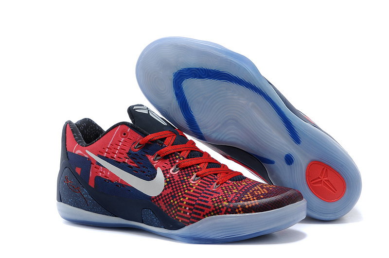 Nike Kobe Bryant 9 Low Red Blue Black For Women - Click Image to Close