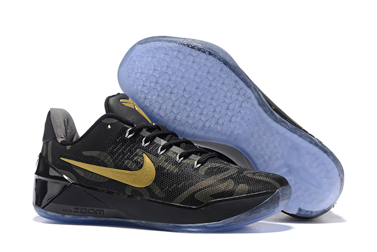 Nike Kobe Bryant A.D Black Gold Basketball Shoes - Click Image to Close