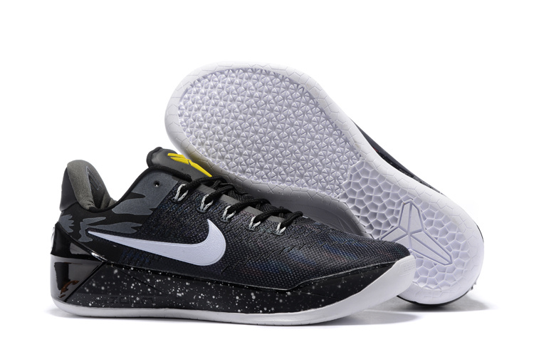 Nike Kobe Bryant A.D Black White Yellow Basketball Shoes - Click Image to Close