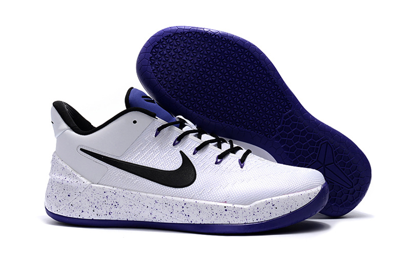 Nike Kobe Bryant A.D. White Blue Black Shoes - Click Image to Close