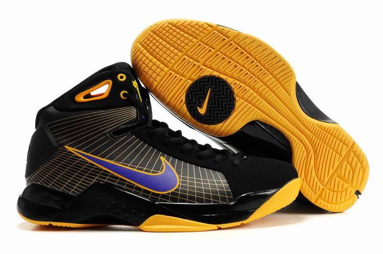 Nike Kobe Bryant Olympic Black Yellow Blue Logo Shoes - Click Image to Close