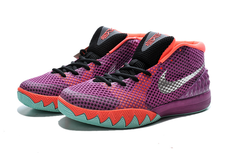 Nike Kyrie 1 Easter Purple Orange Green Shoes - Click Image to Close