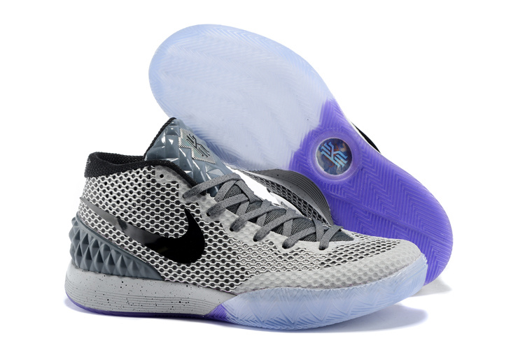 Nike Kyrie 1 Grey Black Purple Sole Shoes - Click Image to Close