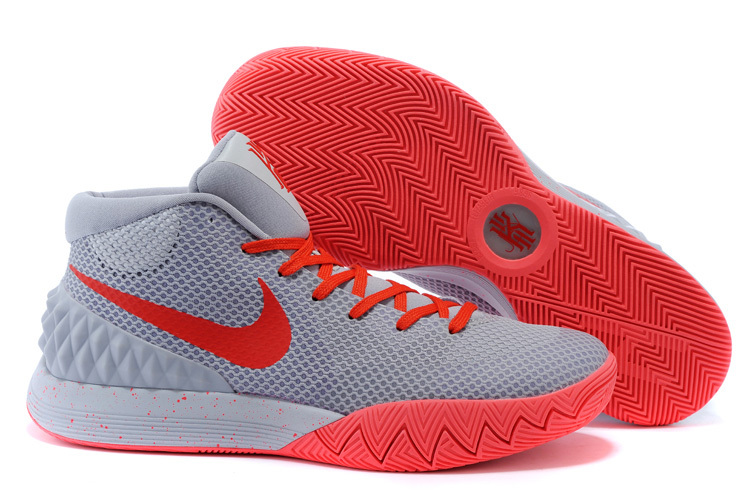 Nike Kyrie 1 Grey Red Basketball Shoes - Click Image to Close