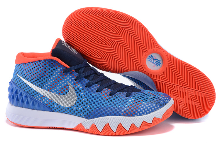 Nike Kyrie 1 Independent Day Blue White Orange Shoes - Click Image to Close