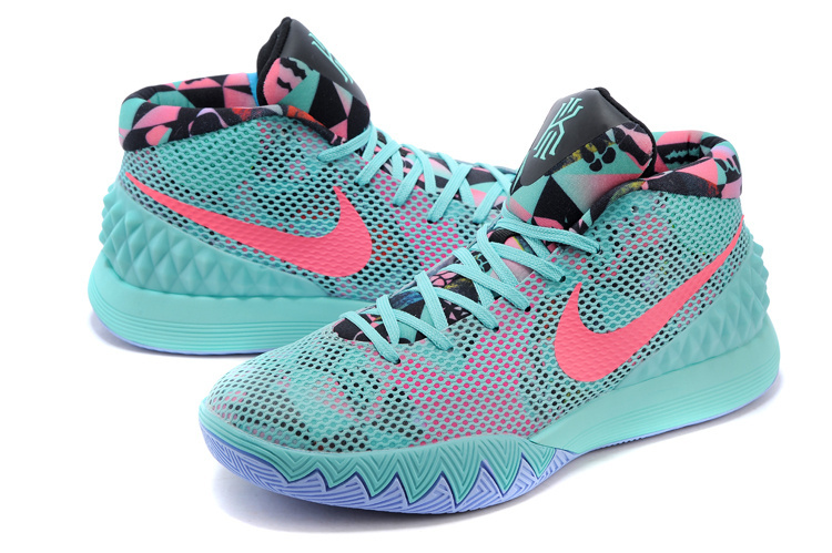 Nike Kyrie 1 Light Green Black Pink Shoes - Click Image to Close