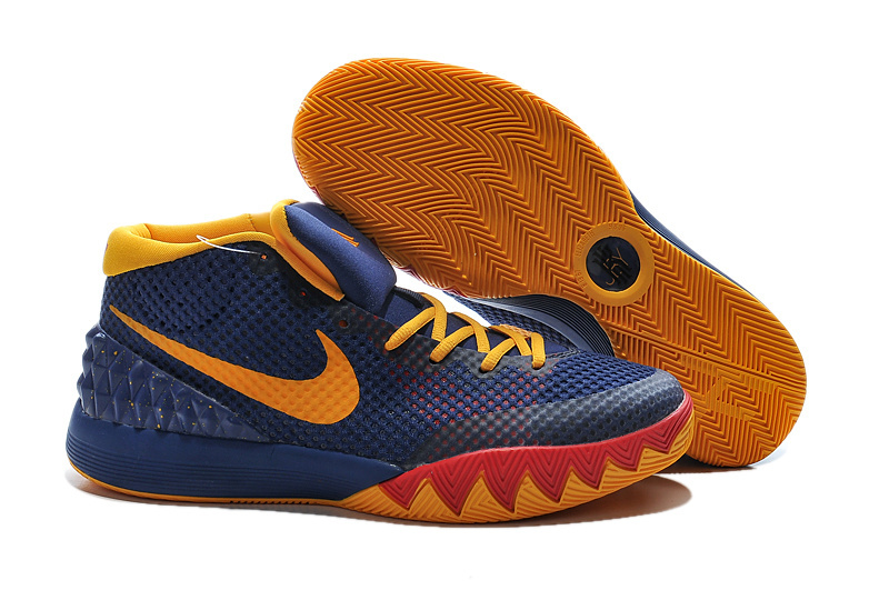 Nike Kyrie 1 Shoes 57 Minutes Dark Blue Yellow Red