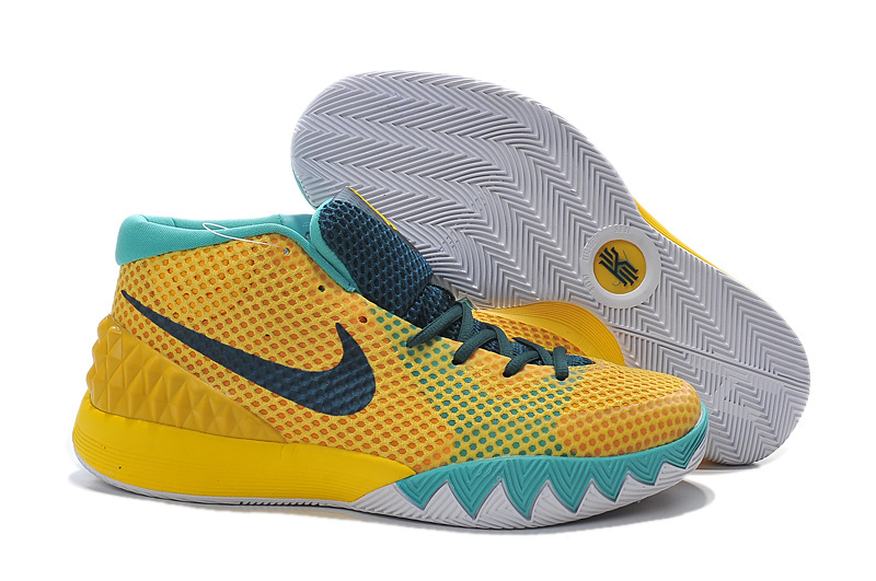 Nike Kyrie 1 Yellow Light Jade Shoes - Click Image to Close