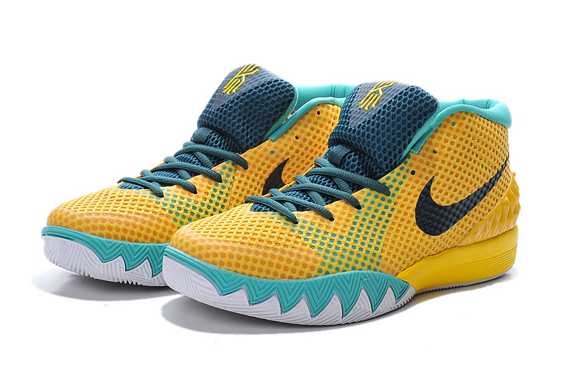 Nike Kyrie 1 Yellow Light Jade Shoes - Click Image to Close