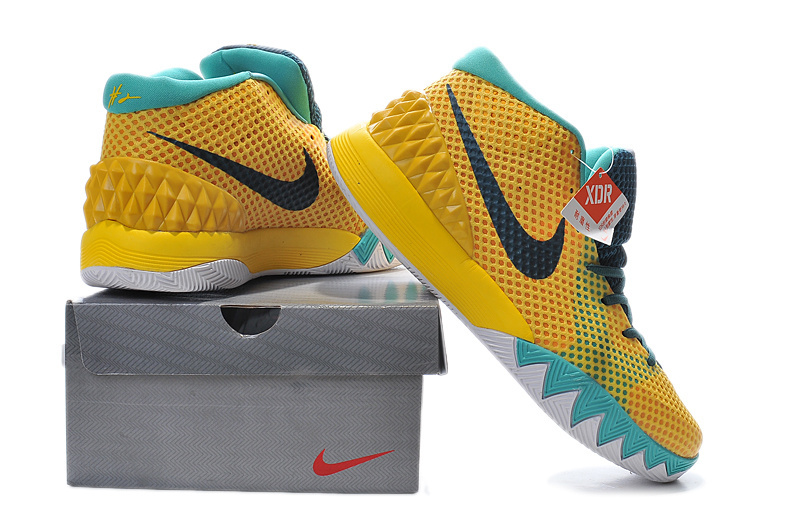 Nike Kyrie 1 Yellow Light Jade Shoes - Click Image to Close