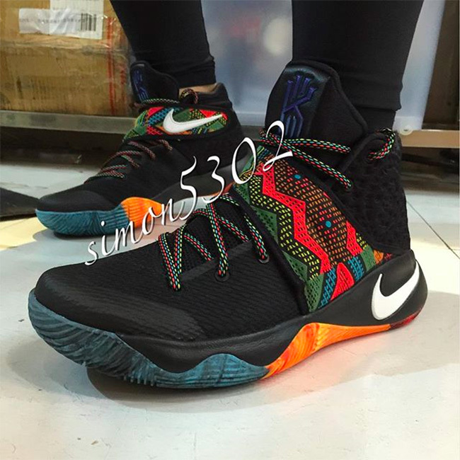 Nike Kyrie 2 BHM Black Colorful Shoes - Click Image to Close