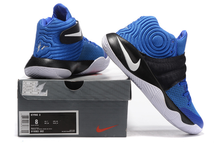 Nike Kyrie 2 Blue Black White Shoes - Click Image to Close