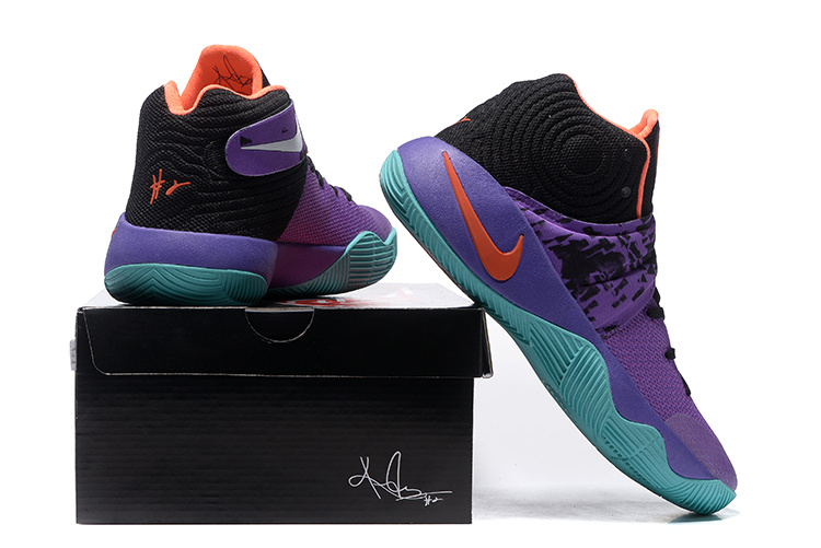 Nike Kyrie 2 Purple Black Orange Basketball Shoes - Click Image to Close
