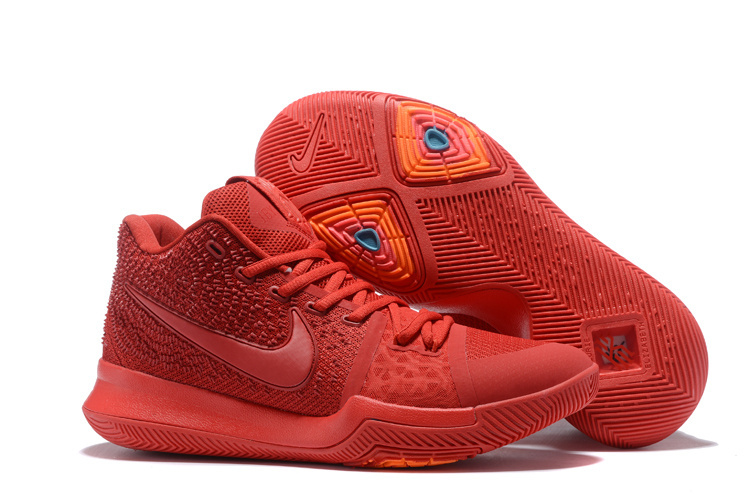 Nike Kyrie 3 All Red Basketball Shoes - Click Image to Close