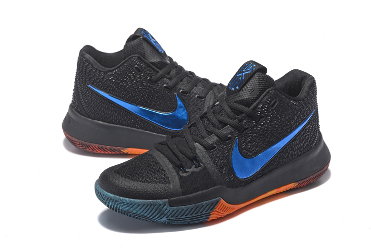 Nike Kyrie 3 Black Blue Orange Shoes - Click Image to Close