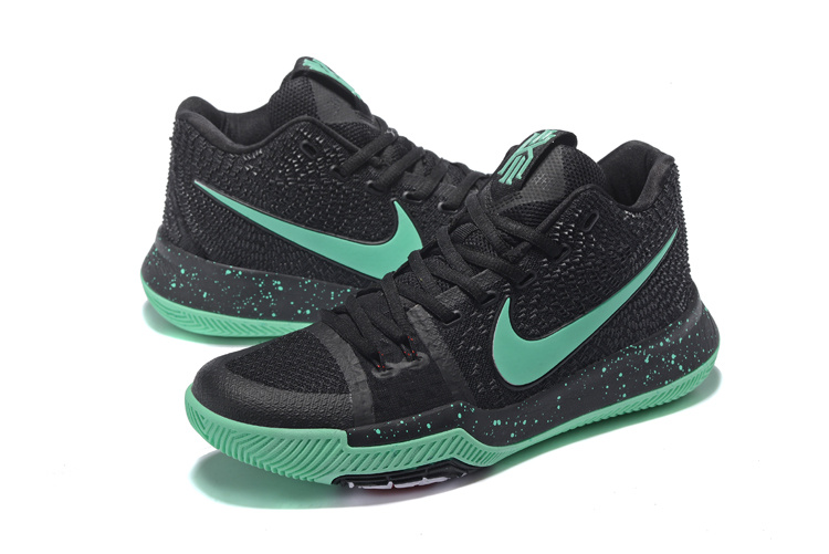 kyrie black and green shoes