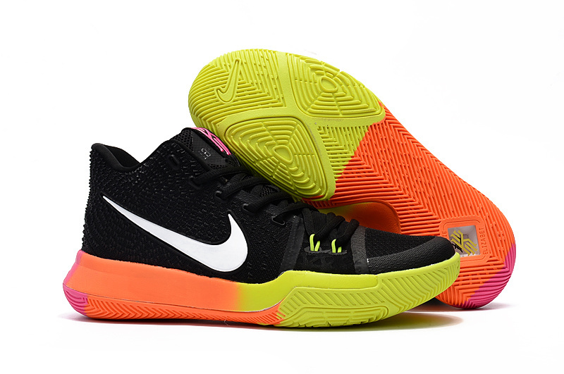 Nike Kyrie 3 Black Orange Fluorscent Basketball Shoes