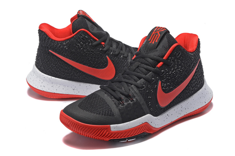 Nike Kyrie 3 Black Red White Shoes - Click Image to Close