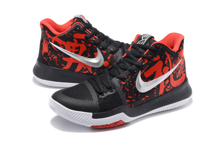 Nike Kyrie 3 Christmas Black Red White Shoes - Click Image to Close