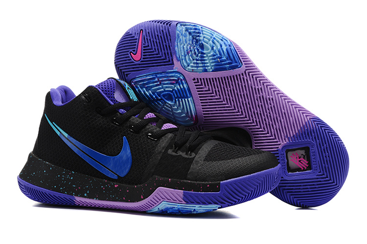 Nike Kyrie 3 Fantasy Hook Black Purple Shoes - Click Image to Close