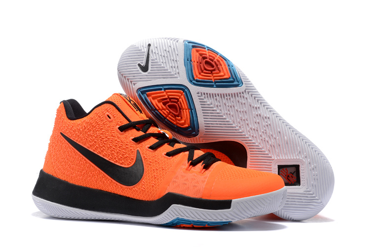 Nike Kyrie 3 Orange Black White Basketball Shoes - Click Image to Close