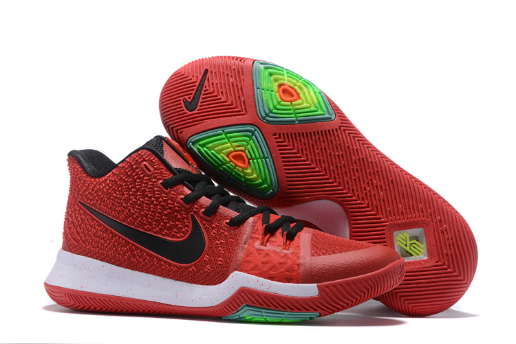 Nike Kyrie 3 Red Black White Basketball Shoes