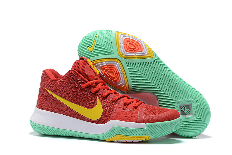 Nike Kyrie 3 Red Green Yellow Basketball Shoes