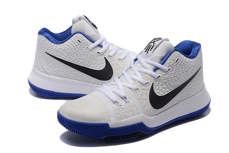 Nike Kyrie 3 White Blue Black Shoes - Click Image to Close