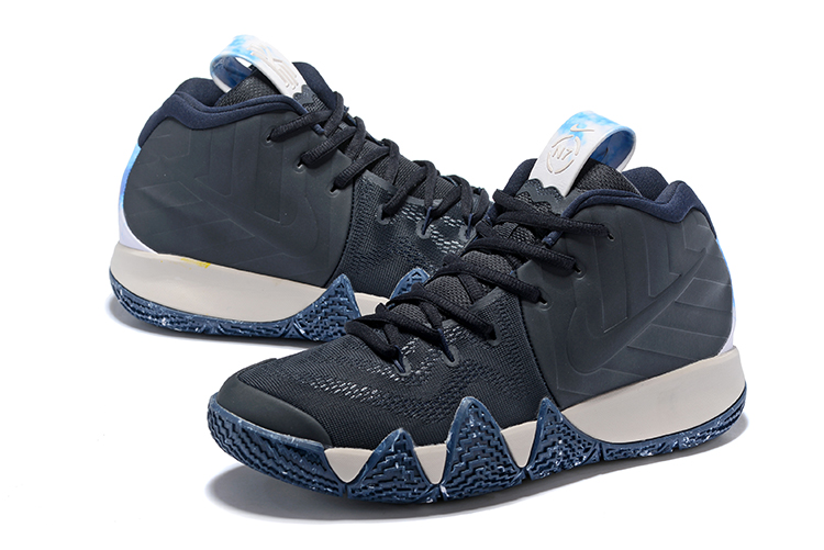 Nike Kyrie 4 Black Blue Basketball Shoes - Click Image to Close