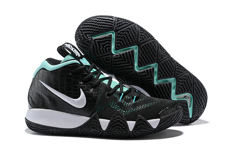 Nike Kyrie 4 Black Mint Green Basketball Shoes - Click Image to Close