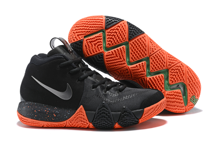 Nike Kyrie 4 Black Orange Basketball Shoes - Click Image to Close