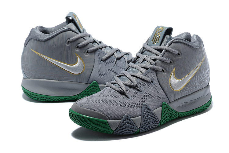 Nike Kyrie 4 City Guardians Silver Metallic Gold Light Gum Brown Gold - Click Image to Close