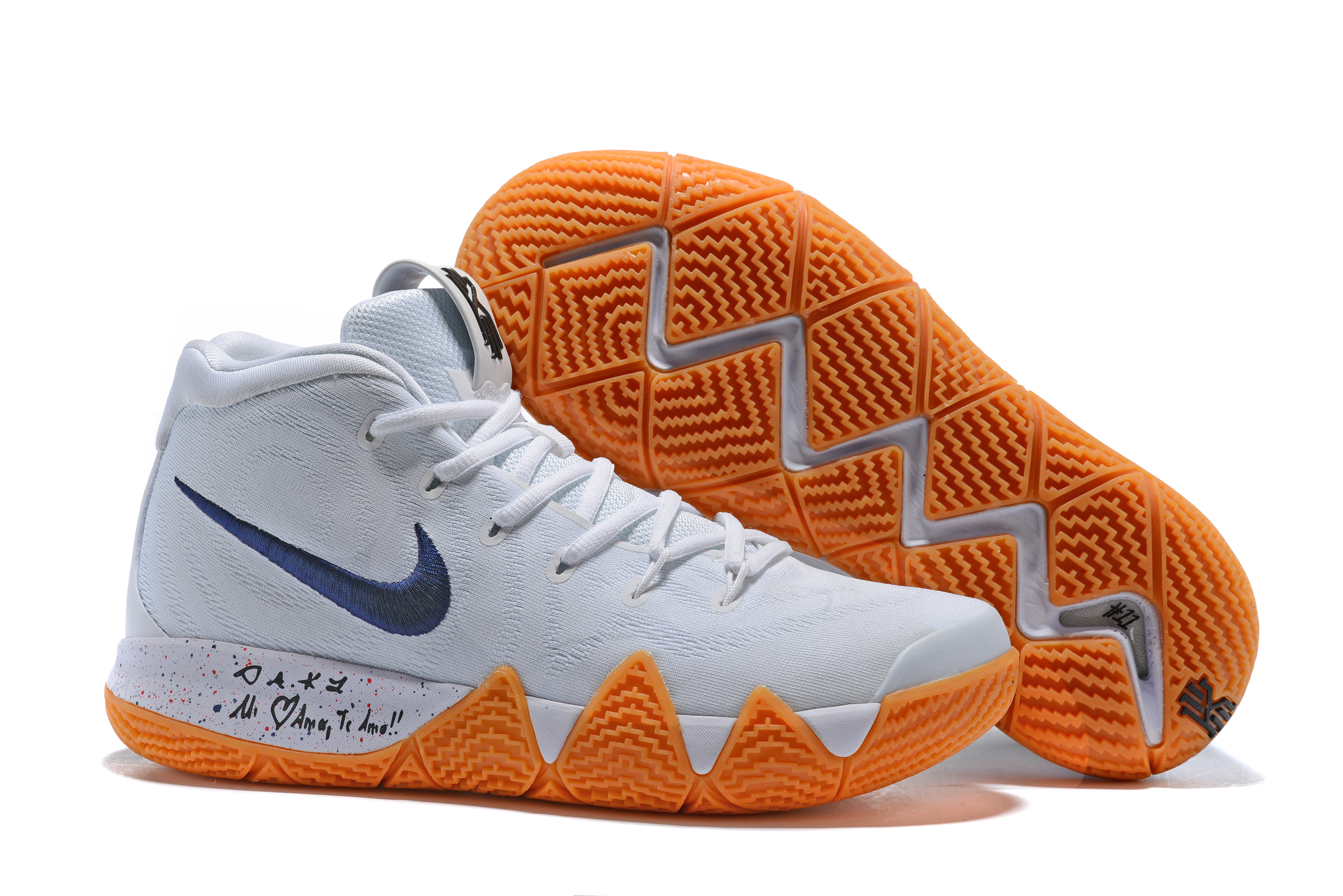 Nike Kyrie 4 Uncle Drew White Gum Mens Basketball Shoes - Click Image to Close