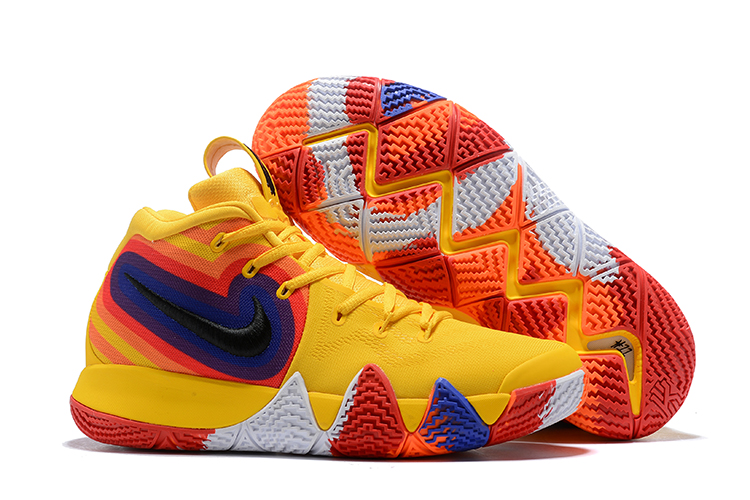 Nike Kyrie 4 Yelloc Colors Bus Basketball Shoes - Click Image to Close