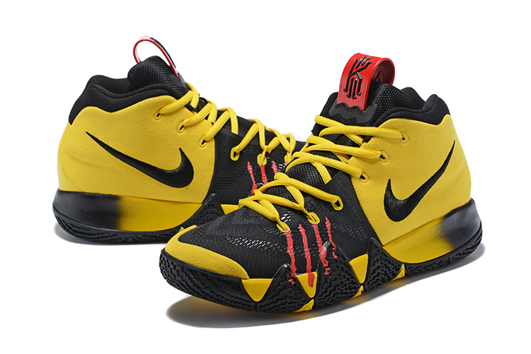 Nike Kyrie 4 Yellow Black Bruce Lee Basketball Shoes - Click Image to Close
