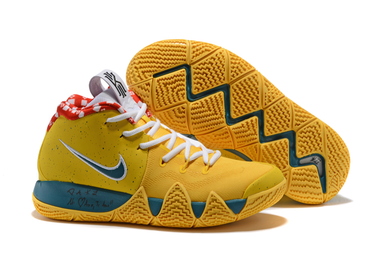 Nike Kyrie 4 Yellow Lobster Basketball Shoes - Click Image to Close