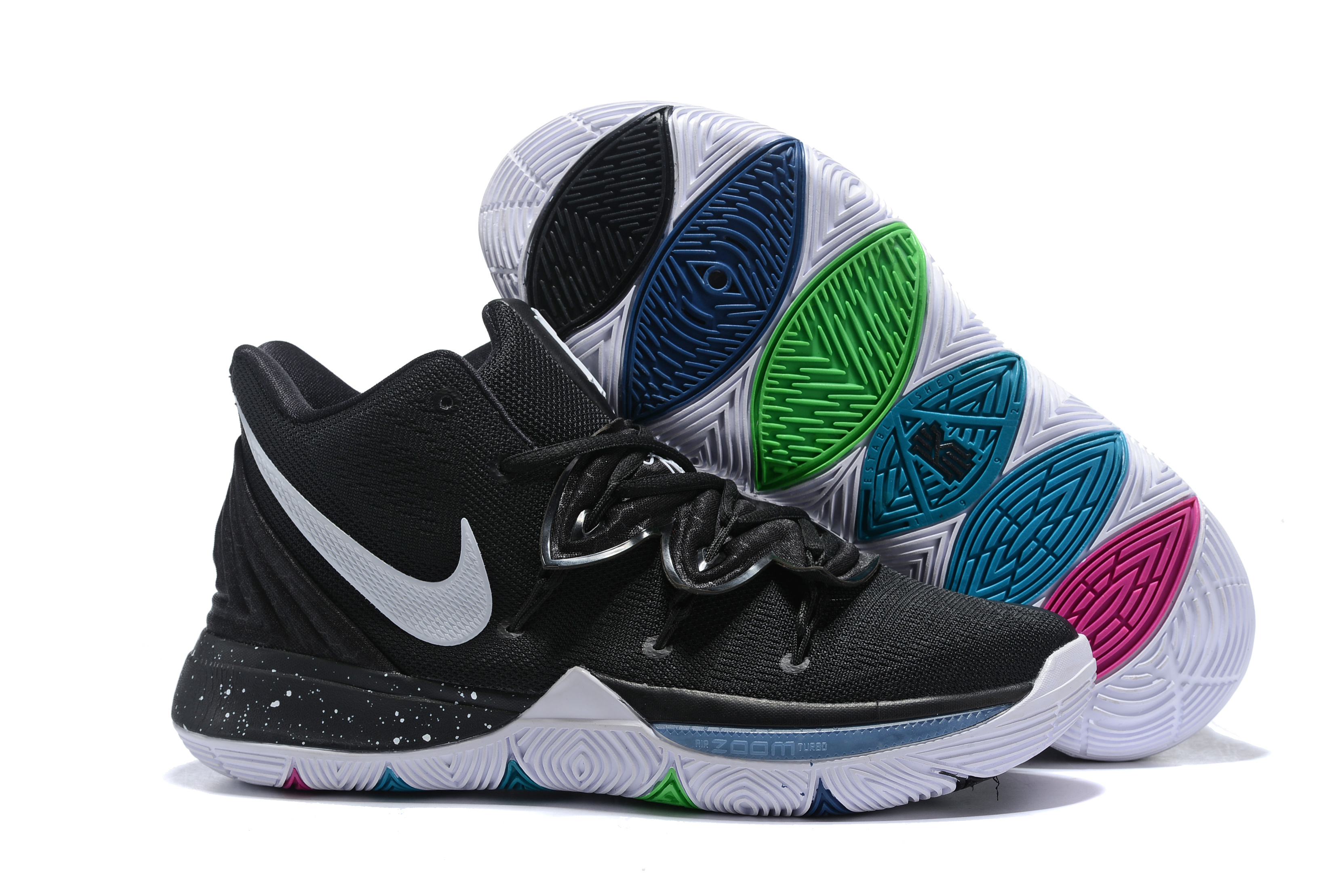 Nike Kyrie 5 Black White Shoes - Click Image to Close