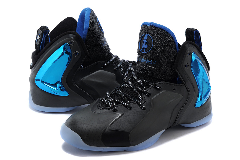 Nike LIL Penny Hardaway Black Blue Shoes - Click Image to Close
