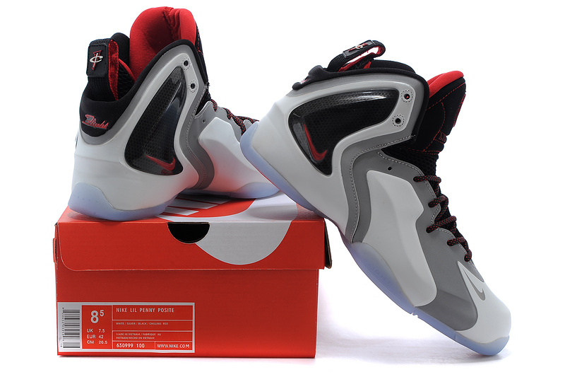 Nike LIL Penny Hardaway Grey Black Red Shoes