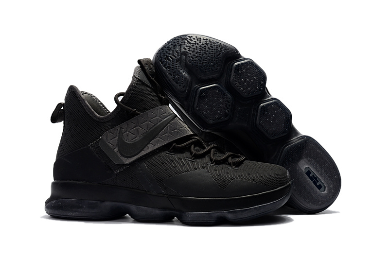 Nike LeBron 14 All Black Shoes - Click Image to Close