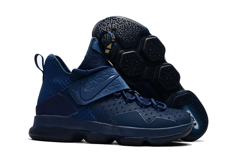 Nike LeBron 14 All Blue Shoes - Click Image to Close