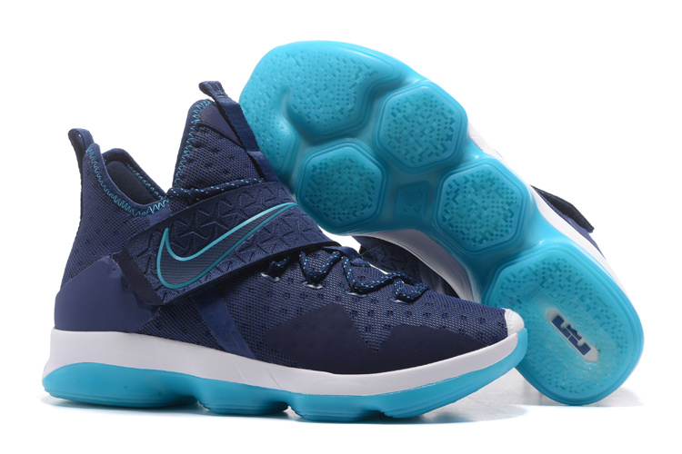 Nike LeBron 14 Blue White Shoes - Click Image to Close