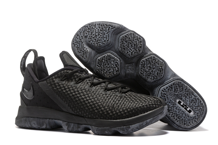 Nike LeBron 14 Low All Black Shoes - Click Image to Close