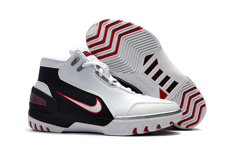 Nike LeBron I Retro White Red Black Shoes - Click Image to Close