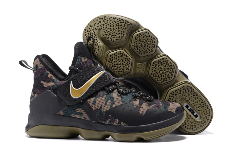 Nike LeBron James 14 Camo Black Shoes